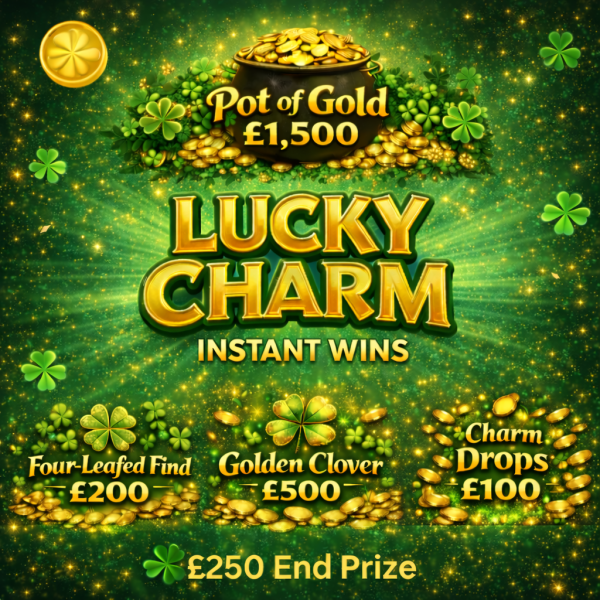 Lucky Charm Instant Wins - £200 End prize